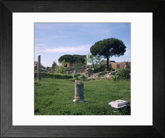 Framed Print : Houses and public buildings in the Roman port of Ostia, 2nd century Framed Print : Houses and public buildings in the Roman port of Ostia, 2nd century