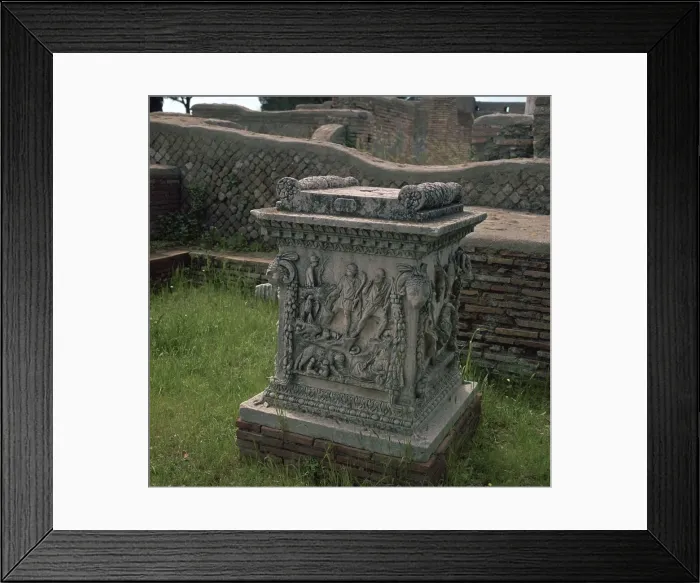 Framed Print : Roman altar showing Romulus and Remus, 3rd century Framed Print : Roman altar showing Romulus and Remus, 3rd century
