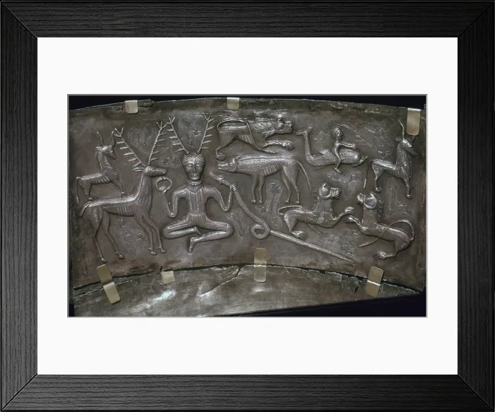 Framed Print : Detail from the Celtic Gundestrop Cauldron, 3rd century Framed Print : Detail from the Celtic Gundestrop Cauldron, 3rd century