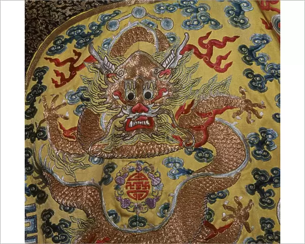 Detail from Chinese Emperors court robe, 19th century