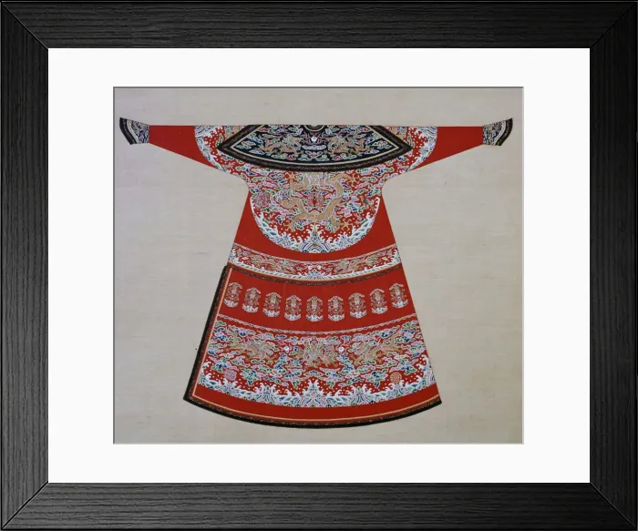 Framed Print : Design for the embroidered court robe of a Chinese Emperor, 19th century Framed Print : Design for the embroidered court robe of a Chinese Emperor, 19th century