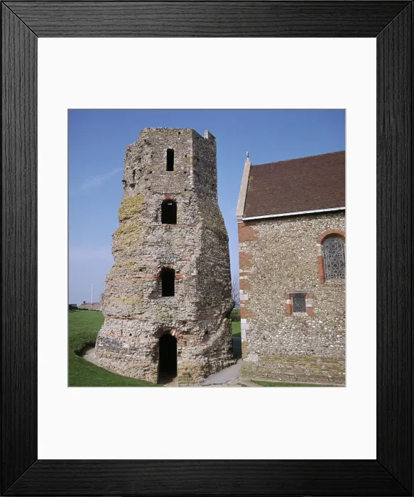 Framed Print : A Roman lighthouse in Dover, 1st century Framed Print : A Roman lighthouse in Dover, 1st century
