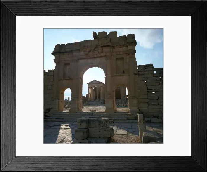 Framed Print : Roman forum in Suffetula, Tunisia, 2nd century Framed Print : Roman forum in Suffetula, Tunisia, 2nd century