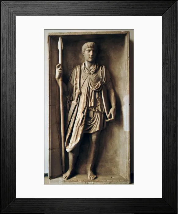 Framed Print : Roman relief of an Auxiliary soldier Framed Print : Roman relief of an Auxiliary soldier