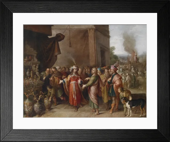 Framed Print : Croesus showing Solon his Treasures. Artist: Francken, Frans, the Younger (1581-1642) Framed Print : Croesus showing Solon his Treasures. Artist: Francken, Frans, the Younger (1581-1642)