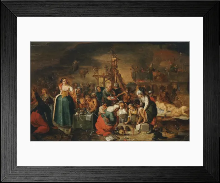 Framed Print : The Witches Kitchen, Early 17th cen Artist: Francken, Frans, the Younger (1581-1642) Framed Print : The Witches Kitchen, Early 17th cen Artist: Francken, Frans, the Younger (1581-1642)