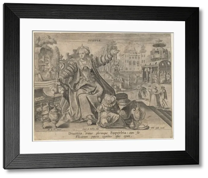 Framed Print : Riches (Divitiae), ca. 1600. Artist: Mallery, Karel van (1571-c. 1635) Framed Print : Riches (Divitiae), ca. 1600. Artist: Mallery, Karel van (1571-c. 1635)