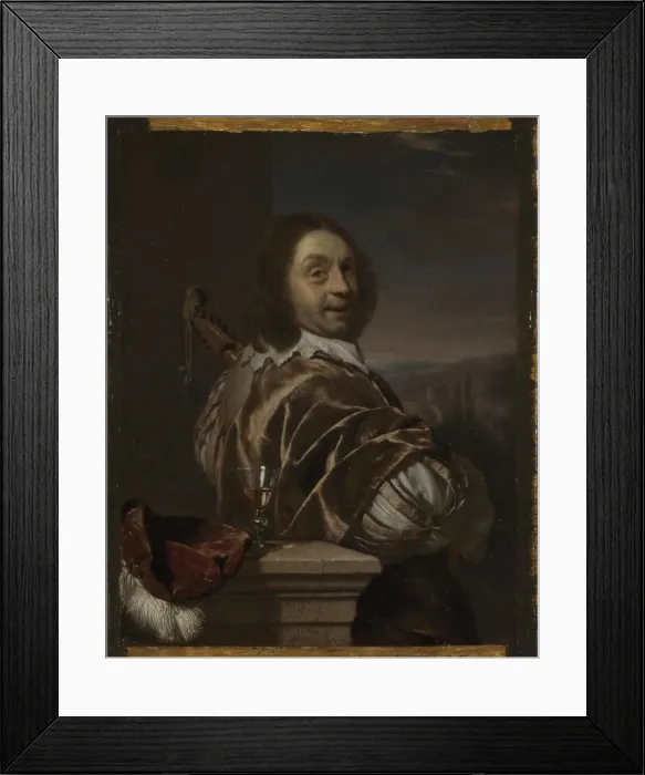 Framed Print : Self Portrait with a Cittern, 1674. Artist: Mieris, Frans van, the Elder (1635-1681) Framed Print : Self Portrait with a Cittern, 1674. Artist: Mieris, Frans van, the Elder (1635-1681)
