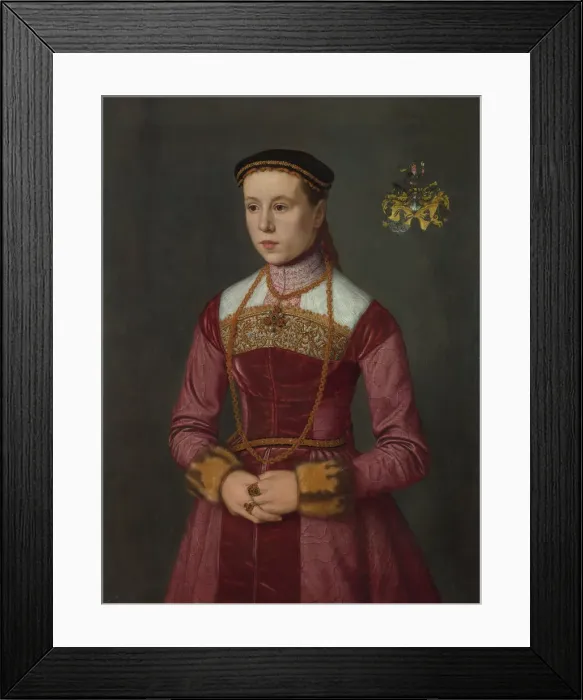 Framed Print : Portrait of a Young Lady, ca 1561. Artist: Neufchatel, Nicolas (ca. 1527-ca. 1590) Framed Print : Portrait of a Young Lady, ca 1561. Artist: Neufchatel, Nicolas (ca. 1527-ca. 1590)