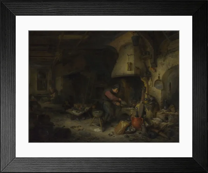 Framed Print : An Alchemist, 1661. Artist: Ostade, Adriaen Jansz, van (1610-1685) Framed Print : An Alchemist, 1661. Artist: Ostade, Adriaen Jansz, van (1610-1685)