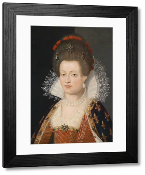 Framed Print : Portrait of Marie de Medici (1575-1642), 1605. Artist: Pourbus, Frans, the Younger (1569-1622) Framed Print : Portrait of Marie de Medici (1575-1642), 1605. Artist: Pourbus, Frans, the Younger (1569-1622)