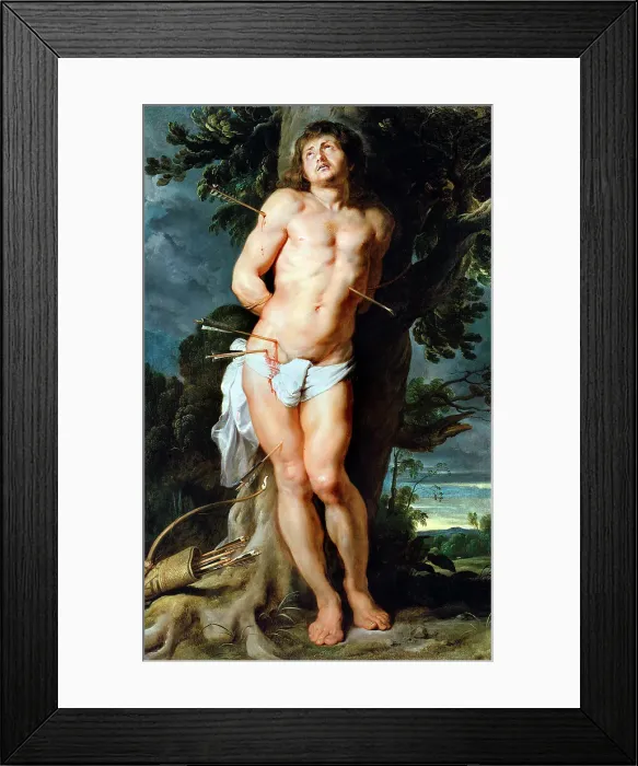 Framed Print : Saint Sebastian, c. 1618. Artist: Rubens, Pieter Paul (1577-1640)