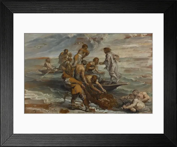 Framed Print : The Miraculous Draught of Fishes, 1618-1619. Artist: Rubens, Pieter Paul (1577-1640) Framed Print : The Miraculous Draught of Fishes, 1618-1619. Artist: Rubens, Pieter Paul (1577-1640)