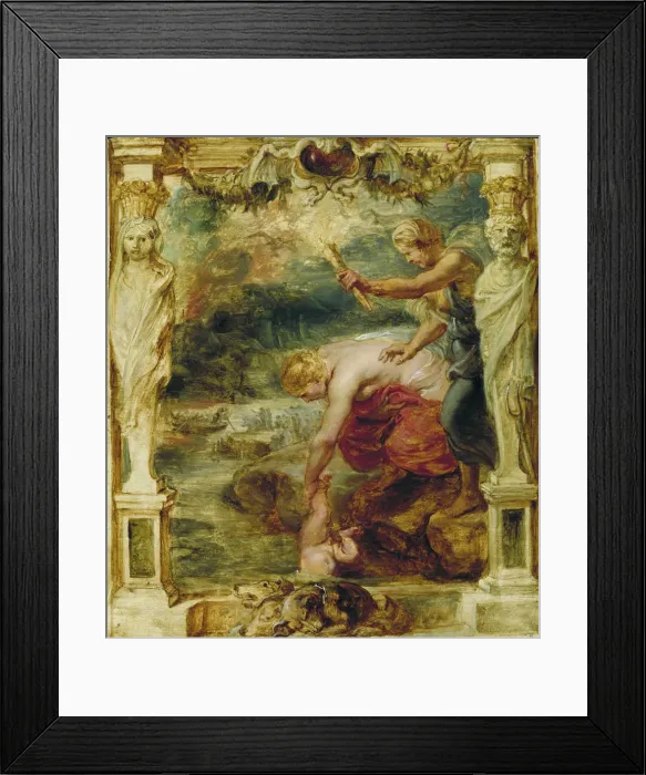 Framed Print : Thetis dipping the infant Achilles into the river Styx, 1630-1635. Artist: Rubens, Pieter Paul (1577-1640) Framed Print : Thetis dipping the infant Achilles into the river Styx, 1630-1635. Artist: Rubens, Pieter Paul (1577-1640)