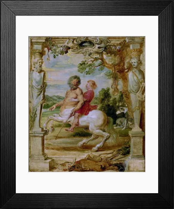 Framed Print : Achilles educated by the centaur Chiron, 1630-1635. Artist: Rubens, Pieter Paul (1577-1640)