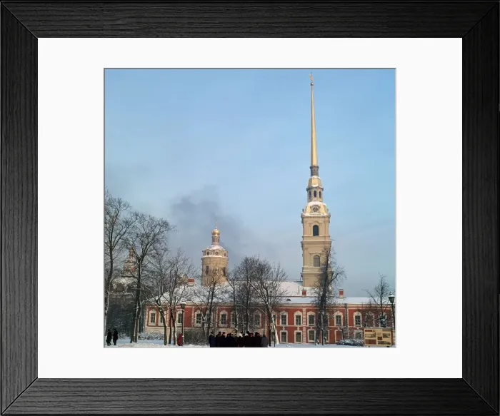 Framed Print : Cathedral of St Peter and St Paul in St Petersburg, 18th century Framed Print : Cathedral of St Peter and St Paul in St Petersburg, 18th century