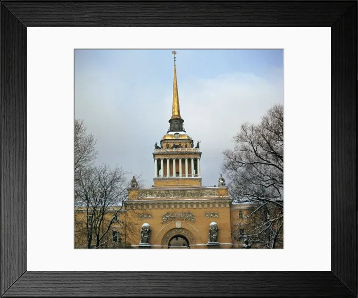 Framed Print : Admiralty building in St Petersburg, 19th century. Artist: Andreyan Zakharov Framed Print : Admiralty building in St Petersburg, 19th century. Artist: Andreyan Zakharov