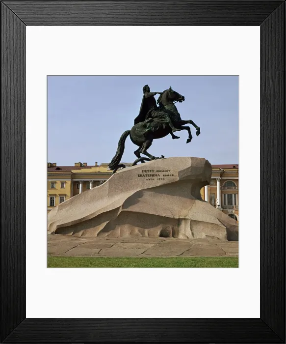 Framed Print : Equestrian statue of Peter the Great, 18th century Framed Print : Equestrian statue of Peter the Great, 18th century