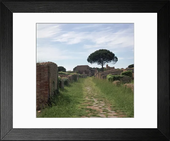 Framed Print : Street and buildings in the Roman town of Ostia, 2nd century Framed Print : Street and buildings in the Roman town of Ostia, 2nd century