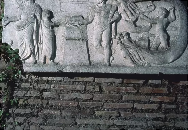Roman relief of a haruspex, 3rd century