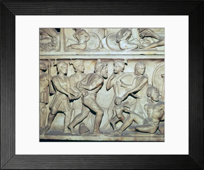 Framed Print : Frieze of Roman soldiers with Barbarian captives Framed Print : Frieze of Roman soldiers with Barbarian captives