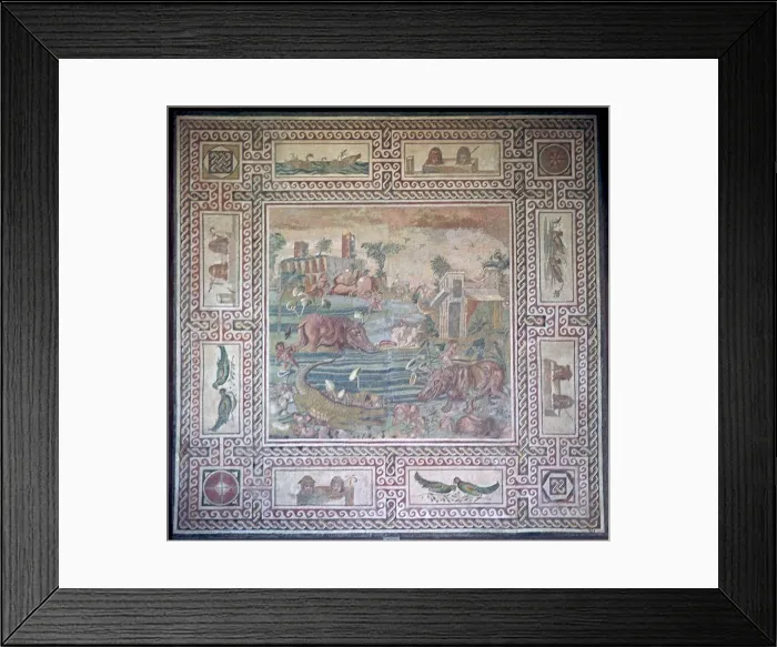 Framed Print : Roman mosaic depicting Egypt Framed Print : Roman mosaic depicting Egypt