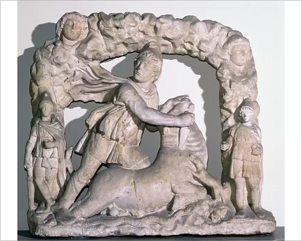 Roman statuette of Mithras slaying the bull, 3rd century