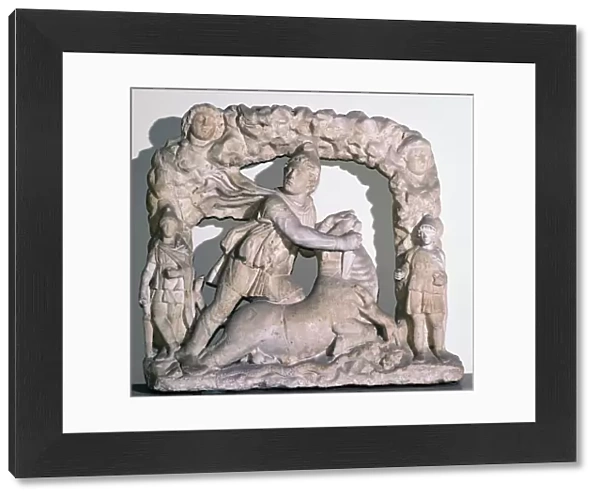 Roman statuette of Mithras slaying the bull, 3rd century