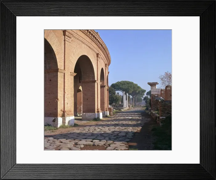 Framed Print : A street in the Roman port of Ostia, 1st century Framed Print : A street in the Roman port of Ostia, 1st century