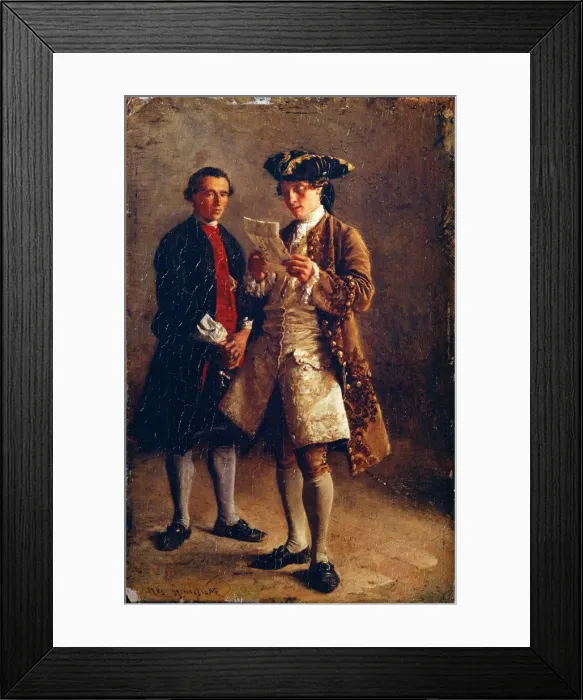 Framed Print : Reading a Letter, 1852. Artist: Meissonier, Ernest Jean Louis (1815-1891) Framed Print : Reading a Letter, 1852. Artist: Meissonier, Ernest Jean Louis (1815-1891)