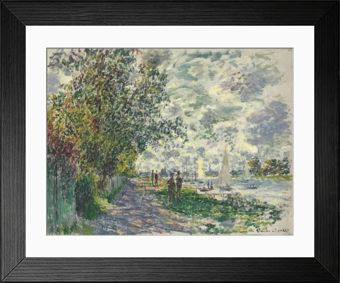 Framed Print : La berge du Petit-Gennevilliers, 1875. Artist: Monet, Claude (1840-1926) Framed Print : La berge du Petit-Gennevilliers, 1875. Artist: Monet, Claude (1840-1926)