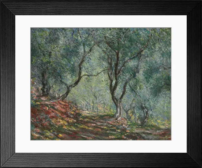 Framed Print : Bois d oliviers au jardin Moreno, 1884. Artist: Monet, Claude (1840-1926)