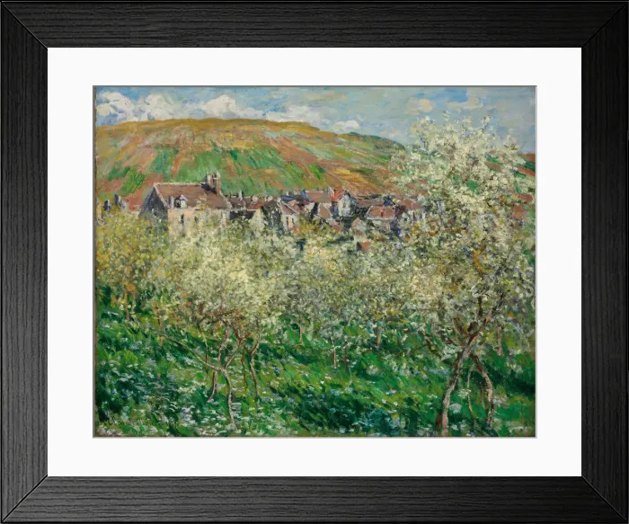 Framed Print : Flowering Plum Trees, 1879. Artist: Monet, Claude (1840-1926) Framed Print : Flowering Plum Trees, 1879. Artist: Monet, Claude (1840-1926)