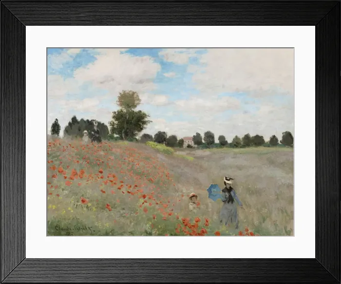 Framed Print : Poppy Field, 1873. Artist: Monet, Claude (1840-1926) Framed Print : Poppy Field, 1873. Artist: Monet, Claude (1840-1926)
