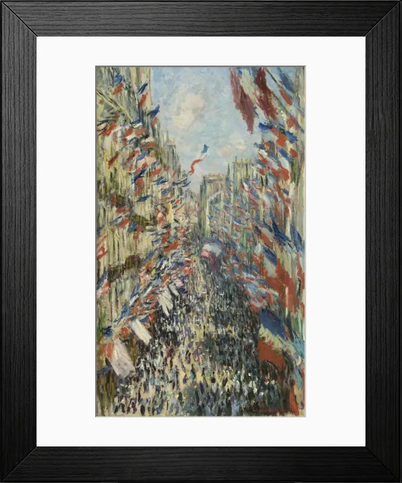 Framed Print : The Rue Montorgueil in Paris. Celebration of June 30, 1878, 1878. Artist: Monet, Claude (1840-1926) Framed Print : The Rue Montorgueil in Paris. Celebration of June 30, 1878, 1878. Artist: Monet, Claude (1840-1926)