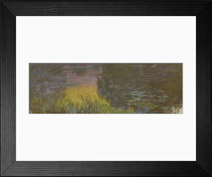 Framed Print : The Water Lilies - Setting Sun, 1914-1926. Artist: Monet, Claude (1840-1926) Framed Print : The Water Lilies - Setting Sun, 1914-1926. Artist: Monet, Claude (1840-1926)