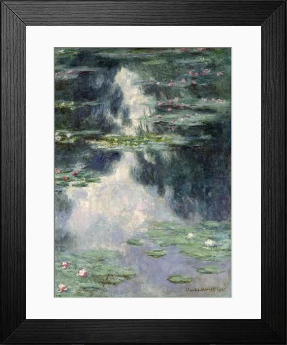 Framed Print : Pond with Water Lilies, 1907. Artist: Monet, Claude (1840-1926) Framed Print : Pond with Water Lilies, 1907. Artist: Monet, Claude (1840-1926)