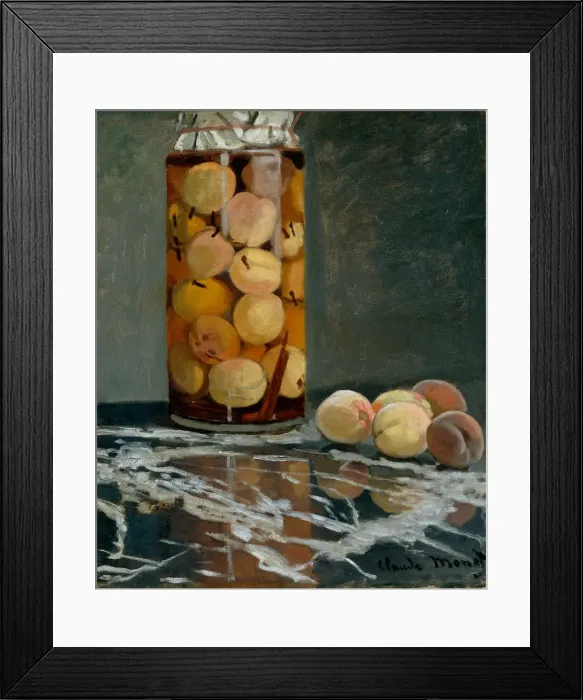 Framed Print : Jar of Peaches, ca 1866. Artist: Monet, Claude (1840-1926) Framed Print : Jar of Peaches, ca 1866. Artist: Monet, Claude (1840-1926)