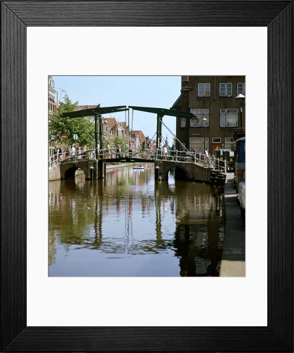 Framed Print : Bridge over the Oude Rijn in Leiden. Artist: CM Dixon Framed Print : Bridge over the Oude Rijn in Leiden. Artist: CM Dixon
