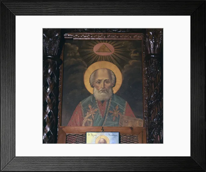 Framed Print : Icon of St Nicholas, 4th century Framed Print : Icon of St Nicholas, 4th century
