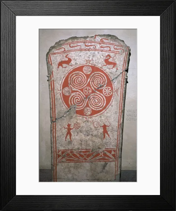 Framed Print : Swedish Iron Age stela Framed Print : Swedish Iron Age stela