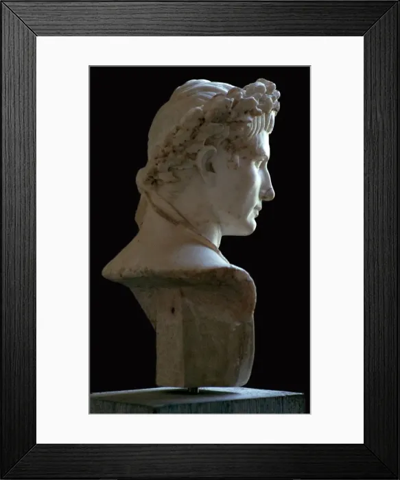 Framed Print : Bust of the Roman emperor Augustus, 1st century Framed Print : Bust of the Roman emperor Augustus, 1st century