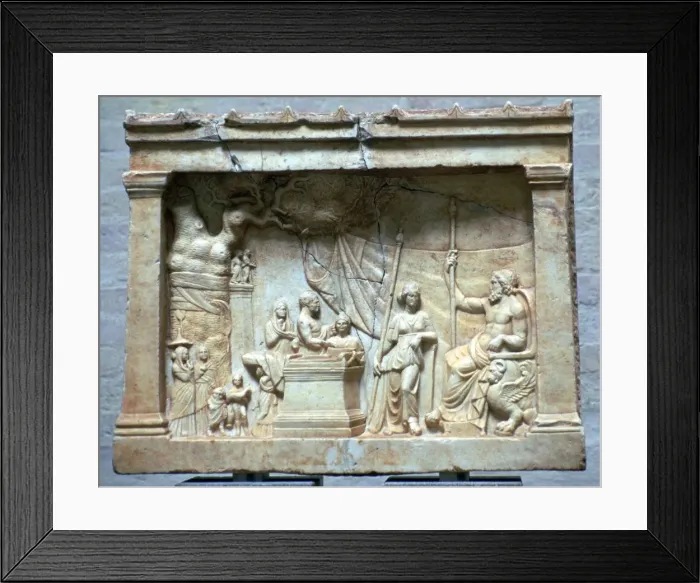 Framed Print : Hellenistic relief of a sacrifice Framed Print : Hellenistic relief of a sacrifice
