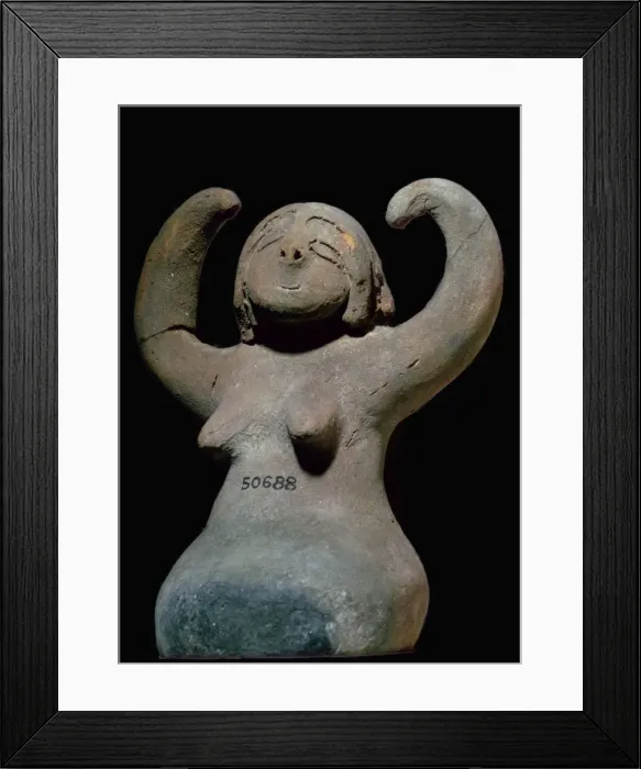 Framed Print : Egyptian figure of baked clay Framed Print : Egyptian figure of baked clay