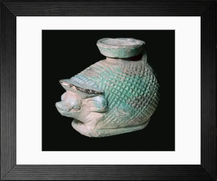 Framed Print : Egyptian cosmetic vessel in the shape of a hedgehog Framed Print : Egyptian cosmetic vessel in the shape of a hedgehog
