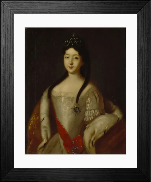 Framed Print : Portrait of the Tsesarevna Anna Petrovna of Russia (1708-1728), the daughter of Emperor Peter I of Russia, 1725. Artist: Caravaque, Louis (1684-1754) Framed Print : Portrait of the Tsesarevna Anna Petrovna of Russia (1708-1728), the daughter of Emperor Peter I of Russia, 1725. Artist: Caravaque, Louis (1684-1754)