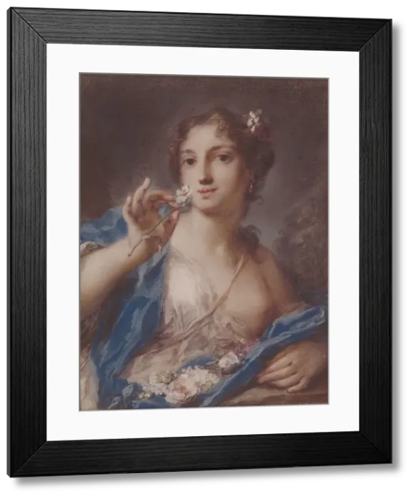 Framed Print : Spring, 1720s. Artist: Carriera, Rosalba Giovanna (1657-1757) Framed Print : Spring, 1720s. Artist: Carriera, Rosalba Giovanna (1657-1757)