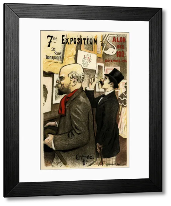 Framed Print : 7me Exposition du Salon des 100 Decembre 1894 (Poster), 1894. Artist: Cazals, Frederic-Auguste (1865-1941) Framed Print : 7me Exposition du Salon des 100 Decembre 1894 (Poster), 1894. Artist: Cazals, Frederic-Auguste (1865-1941)