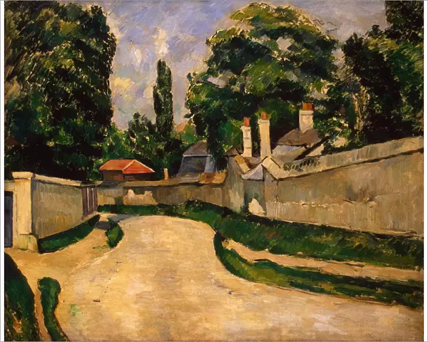 Houses Along a Road, ca 1881. Artist: Cezanne, Paul (1839-1906)
