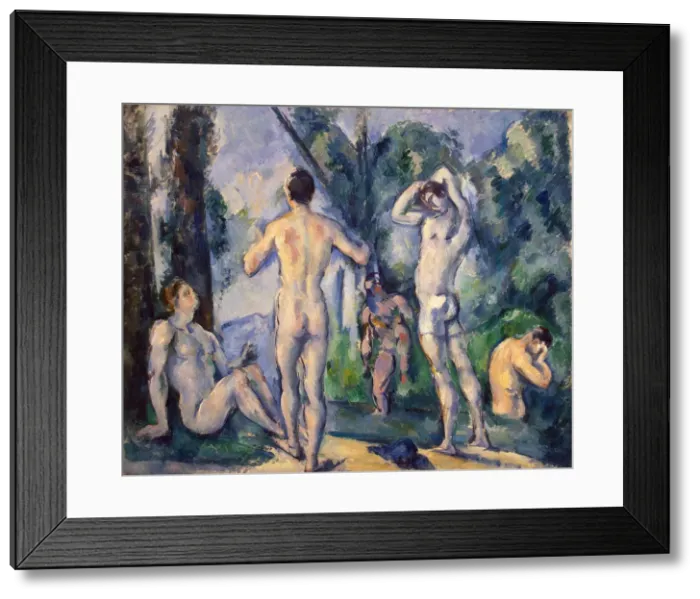 Framed Print : Bathers, c. 1890. Artist: Cezanne, Paul (1839-1906) Framed Print : Bathers, c. 1890. Artist: Cezanne, Paul (1839-1906)